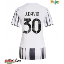 Camiseta Juventus Jonathan David #30 Primera Equipación para mujer 2025-26 manga corta